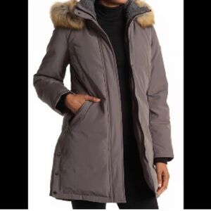 Sam Edelman Faux Fur Hooded Parka - M